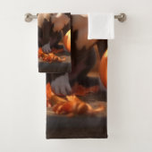 Pitbull Chiot Automne Citrouille de plaisir (En situation)