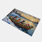 Pitbull Christmas Boat Holiday Deurmat (Schuin)