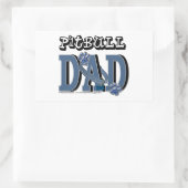 Pitbull DAD Rechthoekige Sticker (Tas)