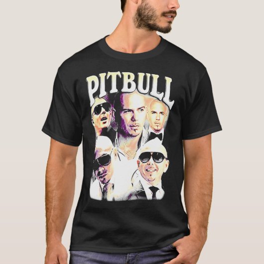 Pitbull de heer Worldwide  T-shirt (Voorkant)