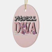 Pitbull DIVA Keramisch Ornament (Links)