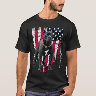 Pitbull Dog American Flag Geweldige Cool T-Shirt