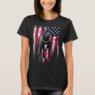 Pitbull Dog American Flag Geweldige Cool T-Shirt