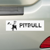 Pitbull Dog Bumpersticker (Op auto)