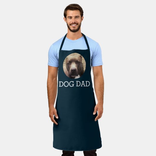 Pitbull Dog Dad Navy Blue Schort (Gedragen)