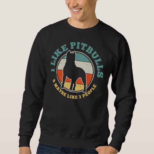 Pitbull Dog Funny  Classic Trui (Voorkant)