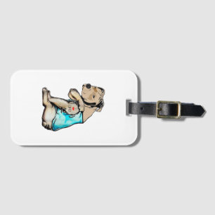 Pitbull Dog I Love Dad Tattoo Funny Family Bagagelabel