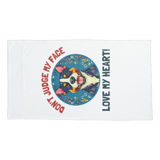 Pitbull dog Kussensloop (Achterkant-Links)