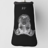 Pitbull dog monogramed putter golf head cover (Draai 90)