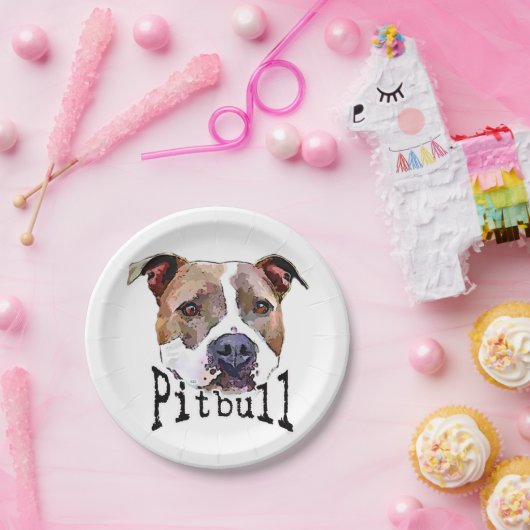 Pitbull Dog Papieren Bordje (Feest)