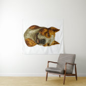 Pitbull Dog Portrait Wandkleed (In Situ (horizontaal))