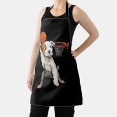  Pitbull Dog Spelen Basketbal Hondensport Schort (Insitu)