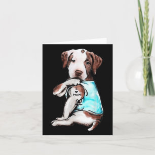 Pitbull Dog Tattoo I Love Mam Moederdag Lover Kaart