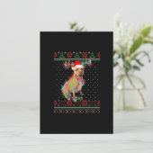 Pitbull Dog Ugly Sweater Kerstpuppy Hondenliefhebb Kaart (Staand voorkant)