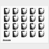 Pitbull Dog Vierkante Sticker (Vel)