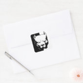 Pitbull Dog Vierkante Sticker (Envelop)