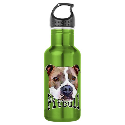 Pitbull Dog Waterfles (Voorkant)