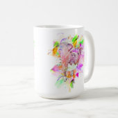 Pitbull Dog Waterverf Art Koffiemok (Voorkant rechts)