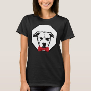 Pitbull Dragen Rode Bowtie Knap Hondenras T-shirt