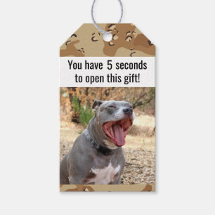 Pitbull Drill Sergeant Gift Labels Cadeaulabel