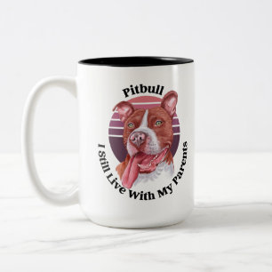 Pitbull drôle de citation Mug de café à deux tons
