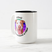 Pitbull drôle de citation Mug de café à deux tons (Devant gauche)