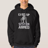 Pitbull  Ears Up System Armed Hoodie (Voorkant)