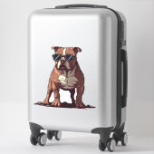 Pitbull eigenaar geschenken sticker (Koffer)