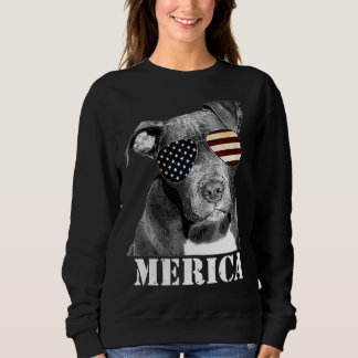 Pitbull Funny Patriotic Dog USA Zonnebril Trui