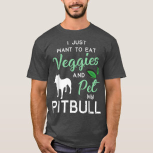 Pitbull Funny Vegan, eigenaar van Hondenliefhebber T-shirt