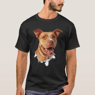 Pitbull Gescheurde Stof Voor Hond Hond Moeder T-shirt