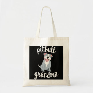 Pitbull Grandma Pawma Dog Grandouders Grand Maw Tote Bag