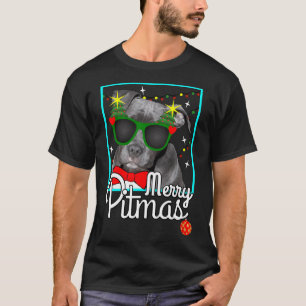Pitbull Grappige Pit Bull Hond Kerstmis Merry Pitm T-shirt