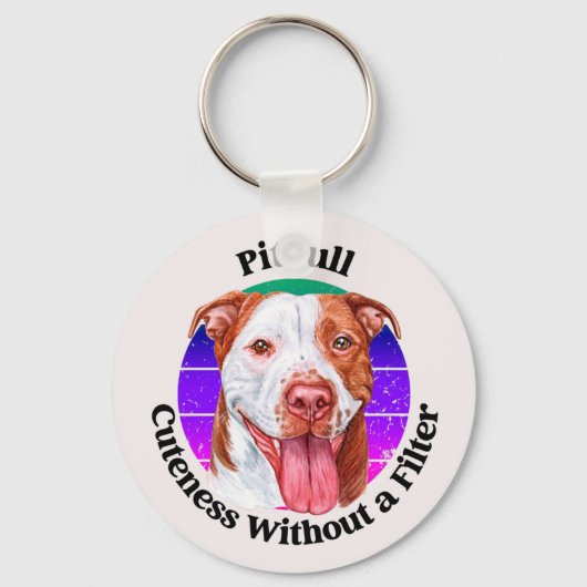 Pitbull grappige quote sleutelhanger (Voorkant)