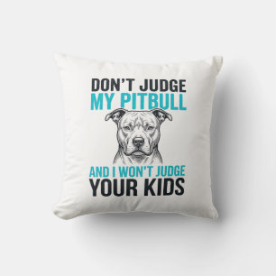 Pitbull Grappige Spreuk Vintage Gravure Hond Ontwe Kussen