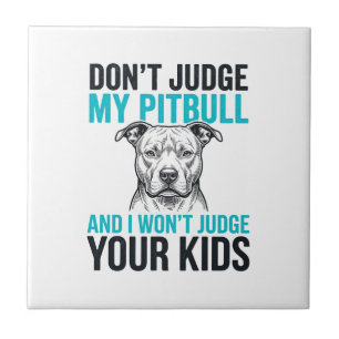 Pitbull Grappige Spreuk Vintage Gravure Hond Ontwe Tegeltje