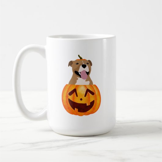 Pitbull Halloween café Mug (Gauche)