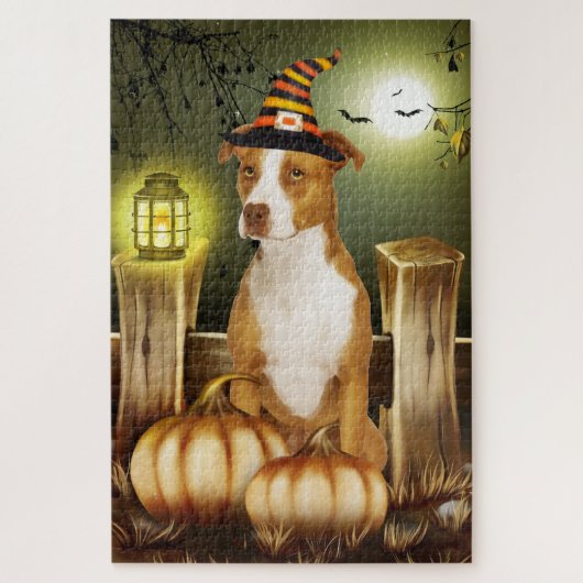 Pitbull Halloween legpuzzel (Verticaal)