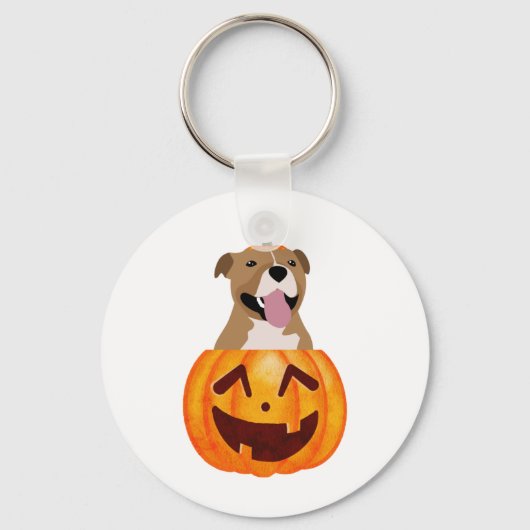 Pitbull Halloween Sleutelhanger (Voorkant)