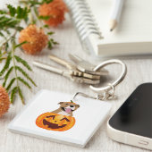 Pitbull Halloween Sleutelhanger (Voorkant Rechts)