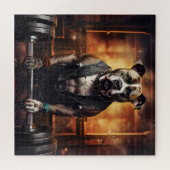 Pitbull hefgewichten legpuzzel (Horizontaal)