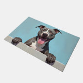 Pitbull Hond deurmat Kunst (Schuin)