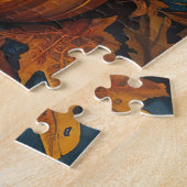 Pitbull-hond Herfst Oogst Thanksgiving Legpuzzel (Zijkant)