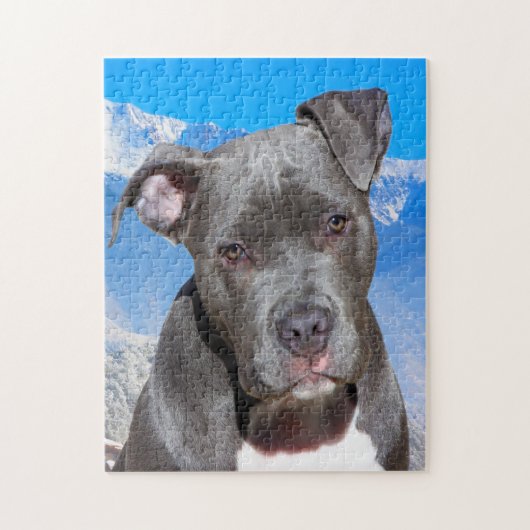 Pitbull hond. legpuzzel (Verticaal)