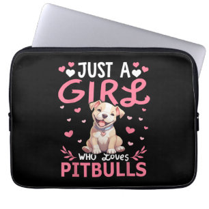 Pitbull Hond Meisjes Vrouwen Gewoon Een Meisje Die Laptop Sleeve