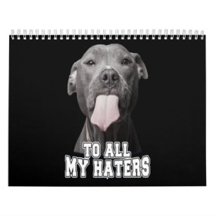 Pitbull-hond naar al mijn haten kalender