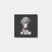 Pitbull-hond naar al mijn haten post-it® notes (Voorkant)