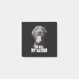 Pitbull-hond naar al mijn haten post-it® notes