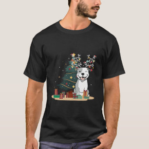 Pitbull Hondenboom Kersttrui Xmas Huisdier Hond Lo T-shirt