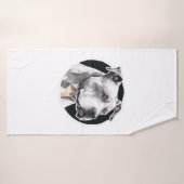 Pitbull hondengezicht badhanddoek (Badhanddoek)